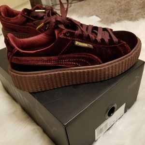 RARE red velvet Fenty puma creepers